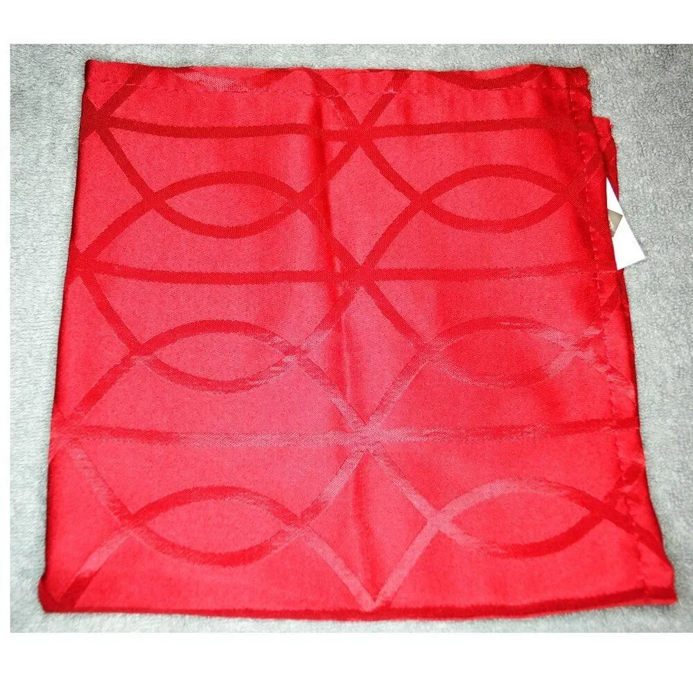Mainstream International Red Dinner Napkins Set Of 6 Holiday Table Use Decor